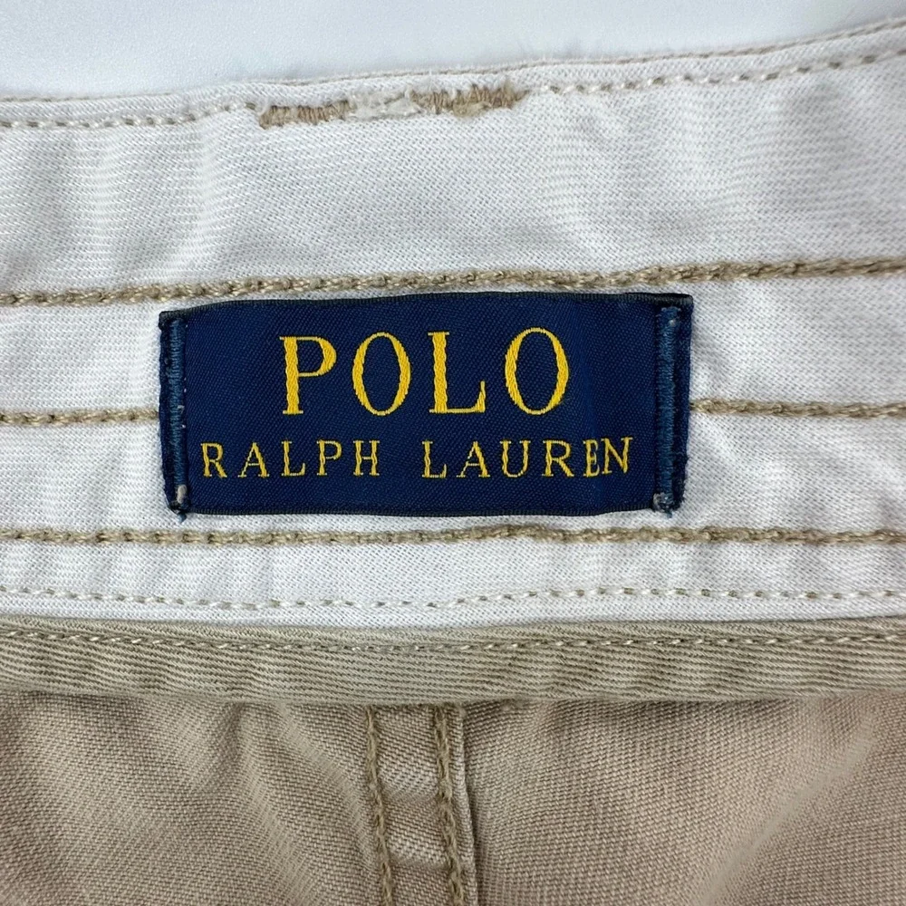 VTG Polo Ralph Lauren‎ Mens 42L Cargo Shorts Paratrooper Utility Chino Tan